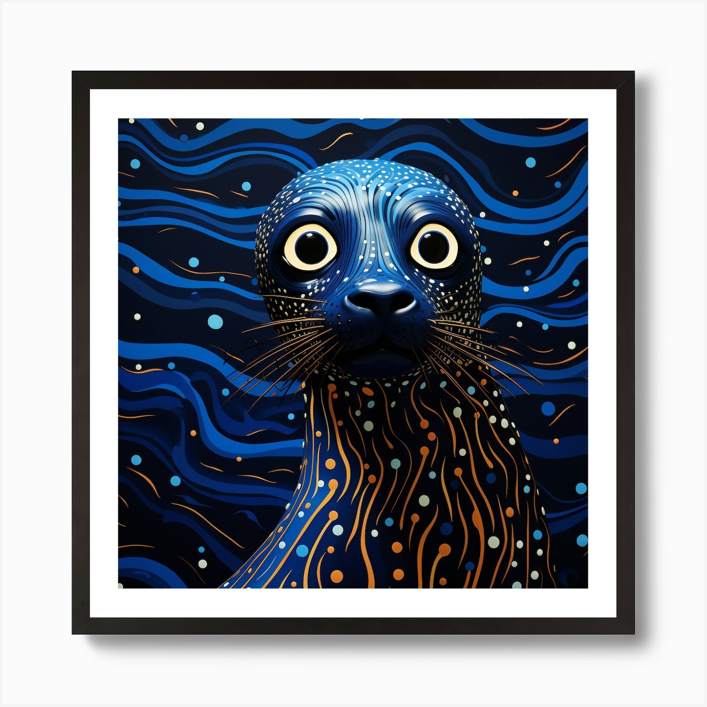 'Sea Lion' Art Print Framed Wall Art Poster Canvas Print Picture
