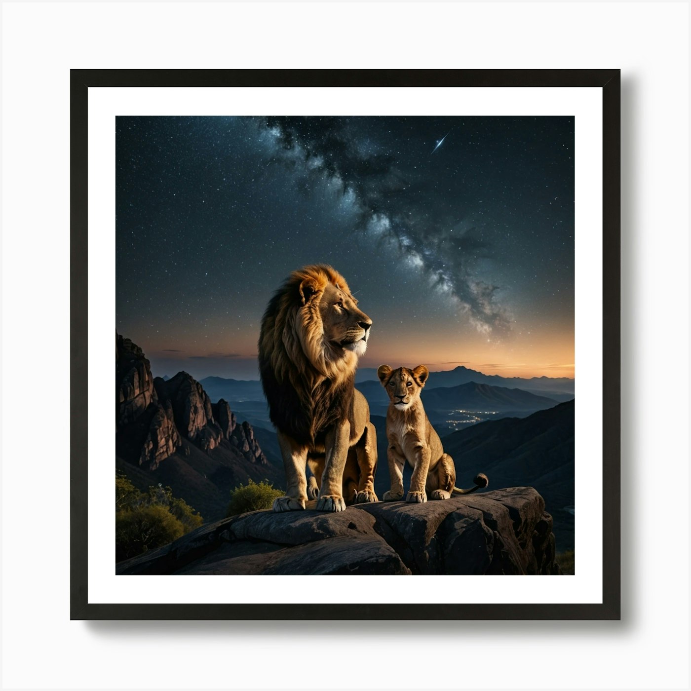 Lion King Art Print Framed Wall Art Poster Canvas Print Picture