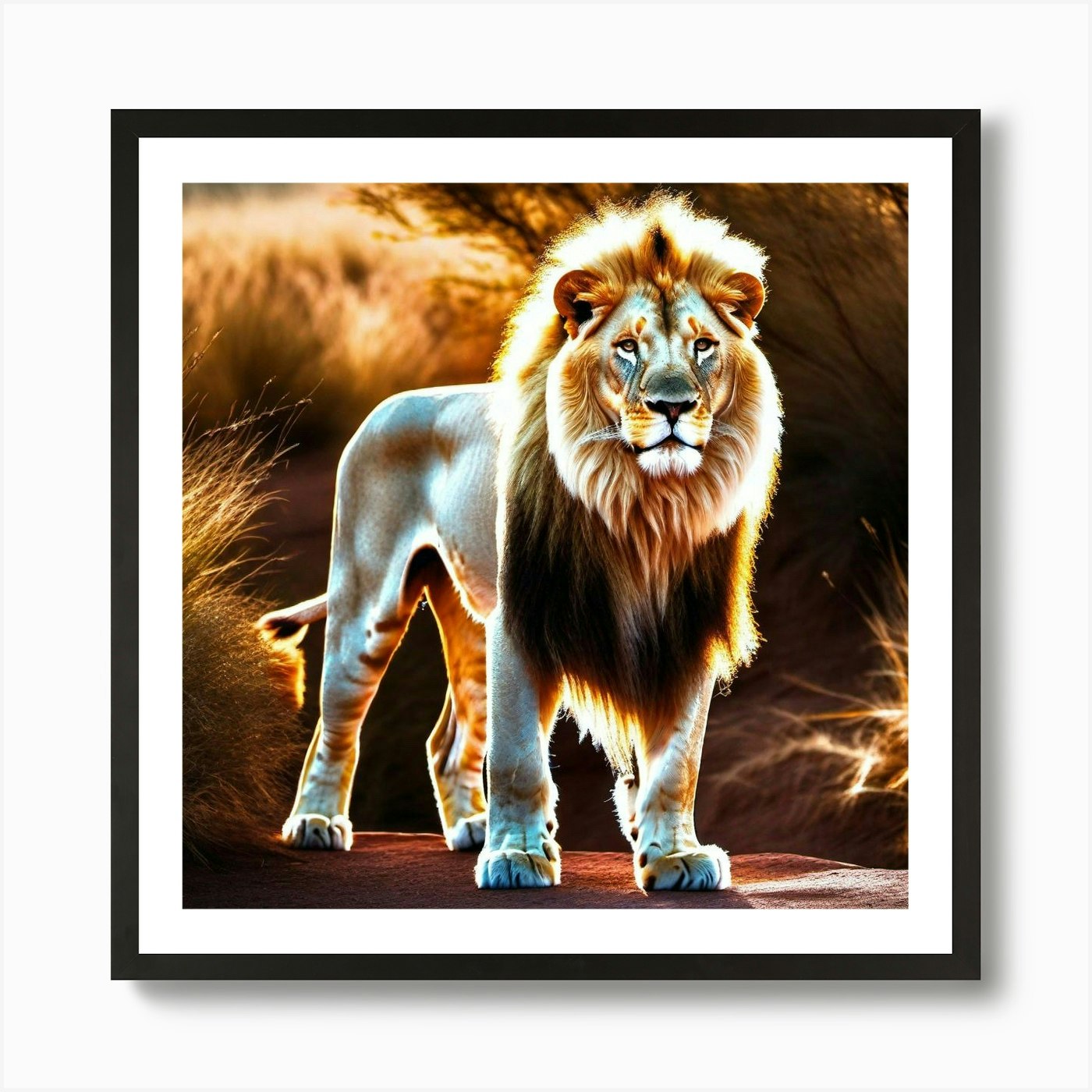 Lion art 26 Art Print Framed Wall Art Poster Canvas Print Picture