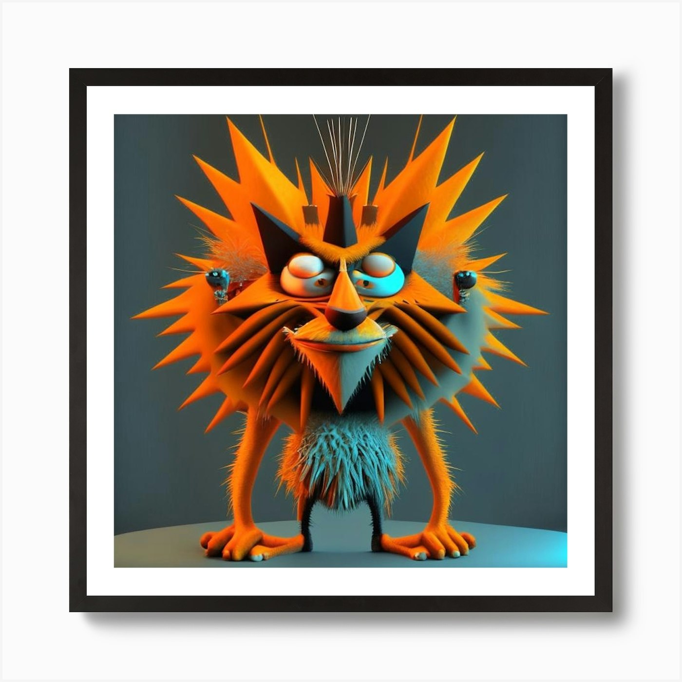 3d Lion Art Print Framed Wall Art Poster Canvas Print Picture