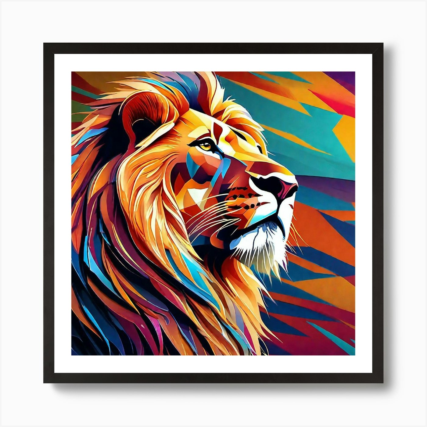 Lion Painting 82 Art Print Framed Wall Art Poster Canvas Print Picture