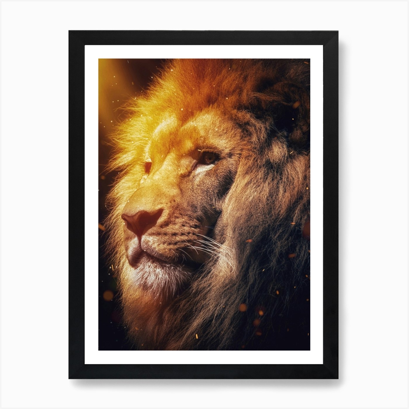 The Spirit Of The Fire Lion King 1  Framed Wall Art Poster Canvas Print Picture