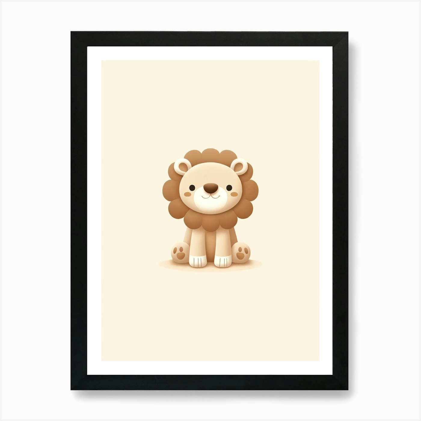 Lion Baby Cub Nursery Fun Room Art  Framed Wall Art Poster Canvas Print Picture