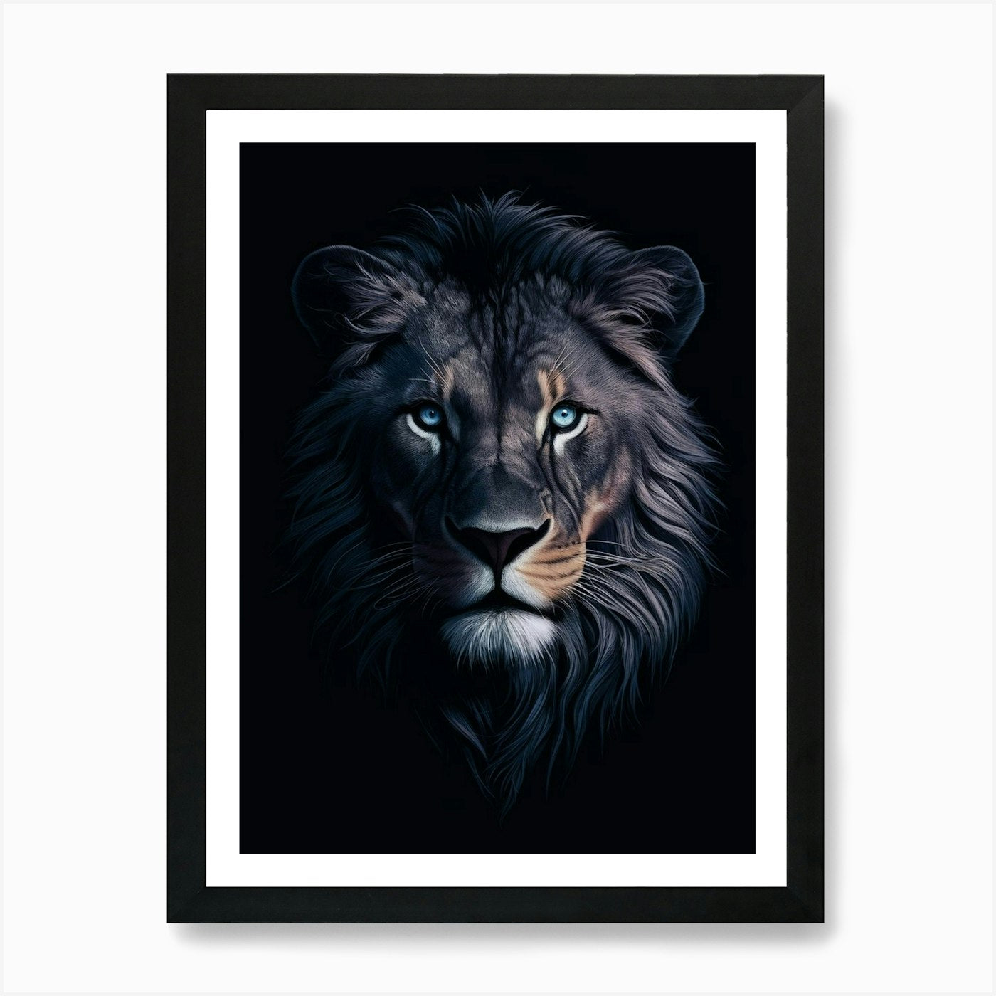 Lion face Art Print Framed Wall Art Poster Canvas Print Picture