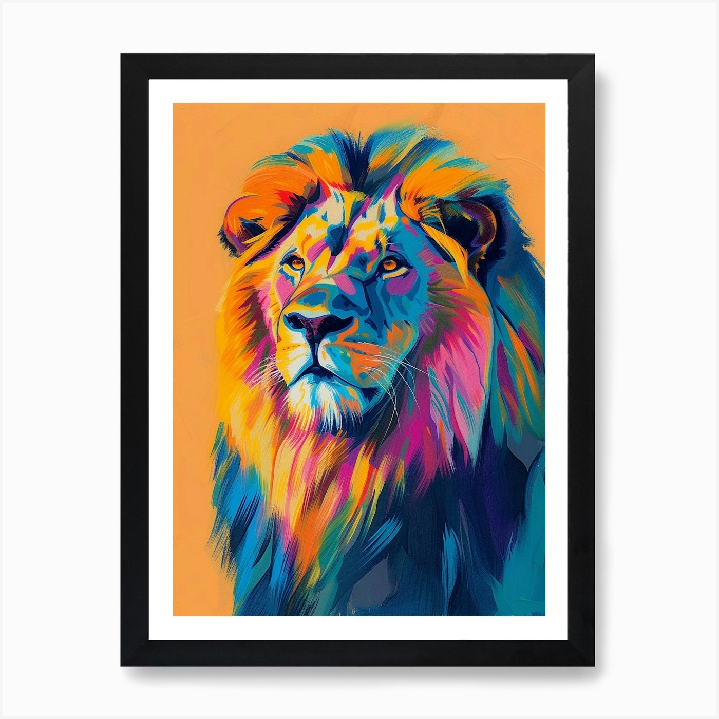 Southwest African Lion Lion In Diff Framed Wall Art Poster Canvas Print Picture